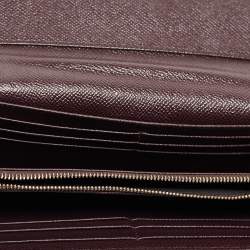 Pre Owned Dolce & Gabbana Dark Brown Leather Dauphine Flap Continental Wallet