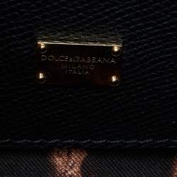 Pre Owned حقيبة دولتشي أند غابانا ميس سيسيلي جلد أزرق متوسطة بيد علوية