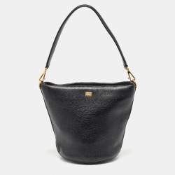 Pre Owned Dolce & Gabbana Black Soft Leather Bucket Bag