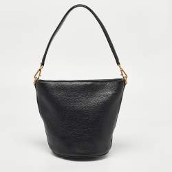 Pre Owned Dolce & Gabbana Black Soft Leather Bucket Bag