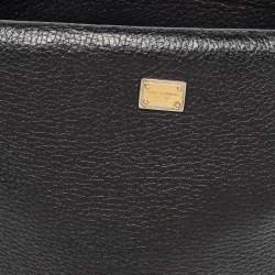 Pre Owned Dolce & Gabbana Black Soft Leather Bucket Bag