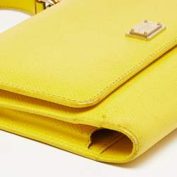 Pre Owned محفظة دولتشي أند غابانا ميس سيسيلي فون بسلسلة جلد برتقالية