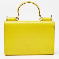 Pre Owned محفظة دولتشي أند غابانا ميس سيسيلي فون بسلسلة جلد برتقالية