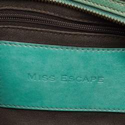 Pre Owned Dolce & Gabbana Multicolor Leopard Coated Canvas and Leather Miss Escape Boston Bag