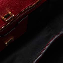 Pre Owned Dolce & Gabbana Red Leather Greta Top Handle Bag