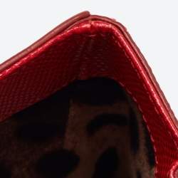 Pre Owned Dolce & Gabbana Red Leather Medium Miss Sicily Handle Bag