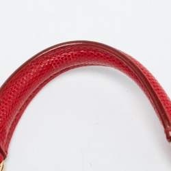 Pre Owned Dolce & Gabbana Red Leather Medium Miss Sicily Handle Bag