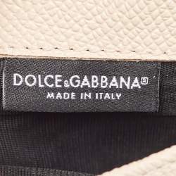 Pre Owned Dolce & Gabbana Multicolor Floral Print Leather Trifold Wallet