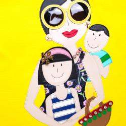 مملوكة مسبقًا Dolce & Gabbana Yellow Canvas and Leather Maria Shopper Tote 