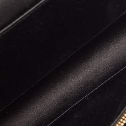 Dolce & Gabbana Black Velvet Crystal Logo Chain Clutch