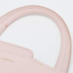 Pre Owned Dolce & Gabbana Pink Grained Leather Tote