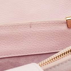 Pre Owned Dolce & Gabbana Pink Grained Leather Tote
