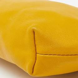 Pre Owned Dolce & Gabbana Yellow Leather Frame Pouch