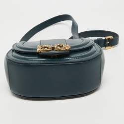 مملوكة مسبقًا Dolce & Gabbana Teal Leather Amore Crossbody Bag