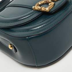 مملوكة مسبقًا Dolce & Gabbana Teal Leather Amore Crossbody Bag