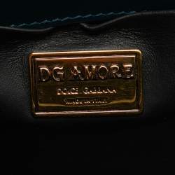 مملوكة مسبقًا Dolce & Gabbana Teal Leather Amore Crossbody Bag