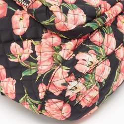 Dolce & Gabbana Multicolor Floral Nylon and Leather Backpack