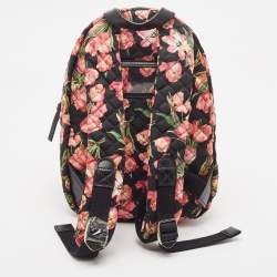 Dolce & Gabbana Multicolor Floral Nylon and Leather Backpack