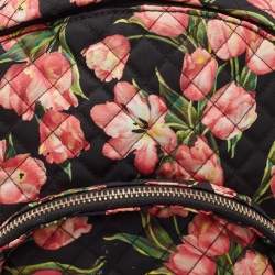 Dolce & Gabbana Multicolor Floral Nylon and Leather Backpack