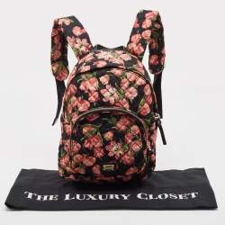 Dolce & Gabbana Multicolor Floral Nylon and Leather Backpack
