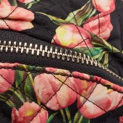 Dolce & Gabbana Multicolor Floral Nylon and Leather Backpack
