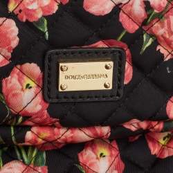Dolce & Gabbana Multicolor Floral Nylon and Leather Backpack