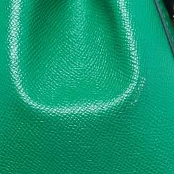 Pre Owned Dolce & Gabbana Green Leather Medium Miss Sicily Top Handle Bag