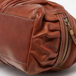 Pre Owned Dolce & Gabbana Brown Leather and Calfhair Satchel