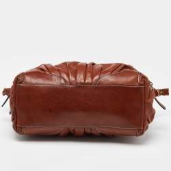 Pre Owned Dolce & Gabbana Brown Leather and Calfhair Satchel