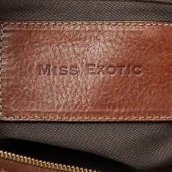 Pre Owned Dolce & Gabbana Brown Leather and Calfhair Satchel