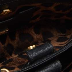 Pre Owned Dolce & Gabbana Black Leather Miss Sicily Tote