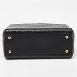 Pre Owned Dolce & Gabbana Black Leather Miss Sicily Tote