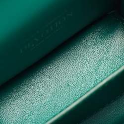 Pre Owned Dolce & Gabbana Green Crocodile Micro Devotion Bag