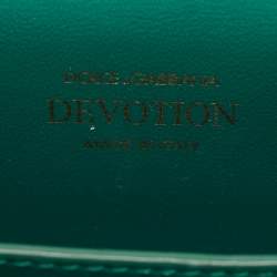 Pre Owned Dolce & Gabbana Green Crocodile Micro Devotion Bag