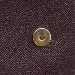 Pre Owned Dolce & Gabbana Burgundy Leather Medium Miss Sicily Top Handle Bag