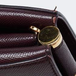 Pre Owned Dolce & Gabbana Burgundy Leather Sicily Top Handle Bag