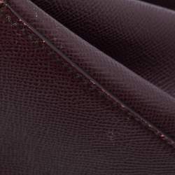 Pre Owned Dolce & Gabbana Burgundy Leather Sicily Top Handle Bag