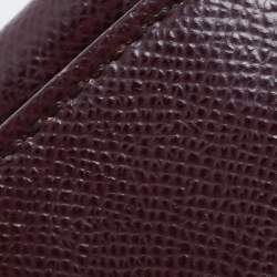 Pre Owned Dolce & Gabbana Burgundy Leather Sicily Top Handle Bag