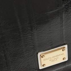 مملوكة مسبقًا Dolce & Gabbana Blue Eel Leather Large Miss Sicily Bag