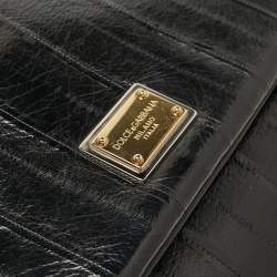 مملوكة مسبقًا Dolce & Gabbana Blue Eel Leather Large Miss Sicily Bag