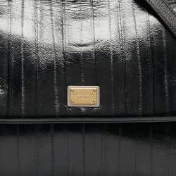 مملوكة مسبقًا Dolce & Gabbana Blue Eel Leather Large Miss Sicily Bag