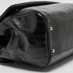 مملوكة مسبقًا Dolce & Gabbana Blue Eel Leather Large Miss Sicily Bag