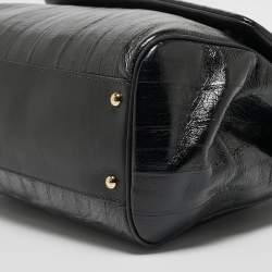 مملوكة مسبقًا Dolce & Gabbana Blue Eel Leather Large Miss Sicily Bag