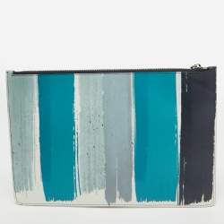 Pre Owned Dolce & Gabbana Multicolor Leather Colorblock Clutch