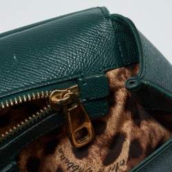 Dolce & Gabbana Green Leather Medium Miss Sicily Handle Bag