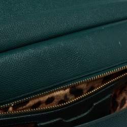 Dolce & Gabbana Green Leather Medium Miss Sicily Handle Bag