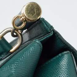 Dolce & Gabbana Green Leather Medium Miss Sicily Handle Bag
