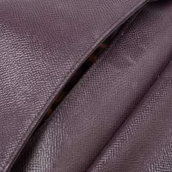 Dolce & Gabbana Burgundy Leather Small Miss Sicily Top Handle Bag