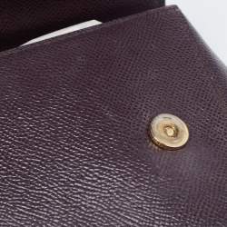Dolce & Gabbana Burgundy Leather Small Miss Sicily Top Handle Bag