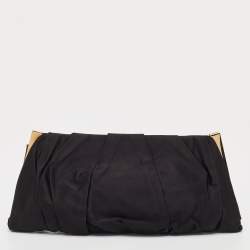 Dolce & Gabbana Black Satin Miss Lady Clutch